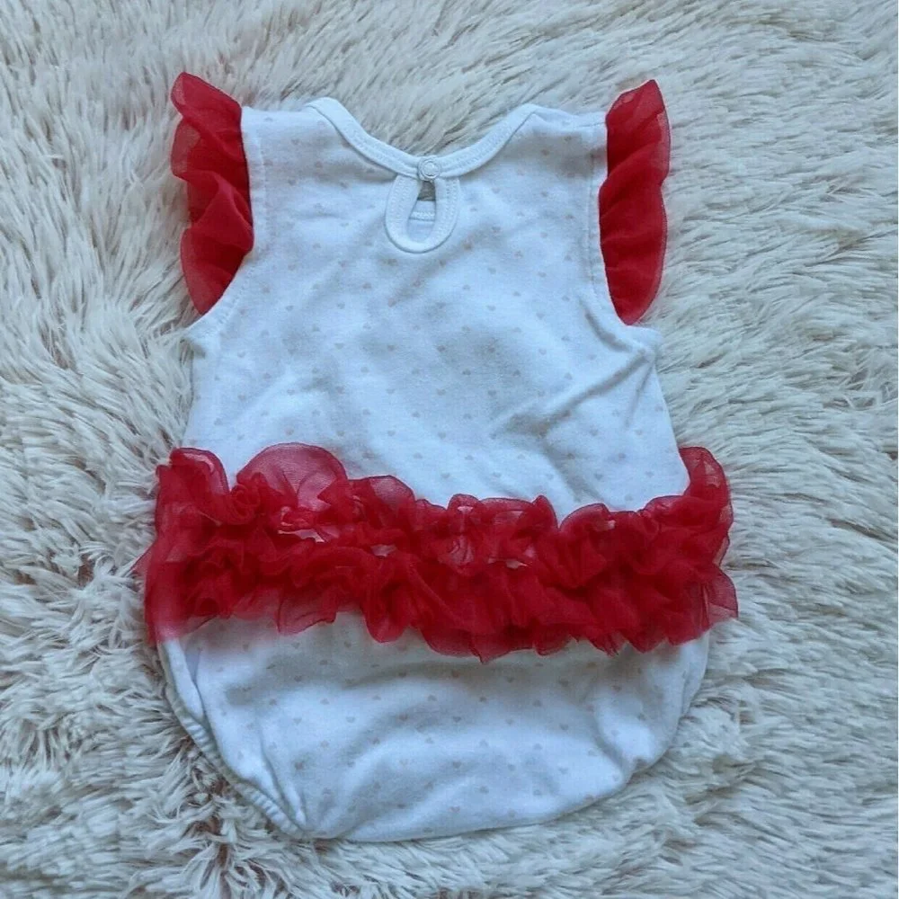 Kyle & Deena You Stole My Heart Tulle Ruffle Onesie 0-3m